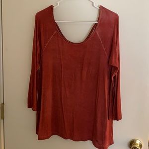 Scooped crossed back Pink AE sweater